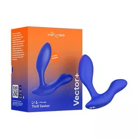 We-Vibe Vector+ Rechargeable Remote-Controlled Silicone Dual Stimulation Prostate Massager Charcoal Black