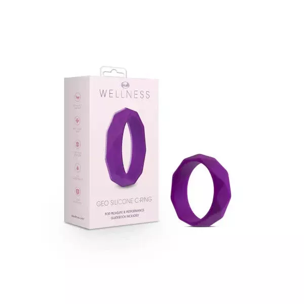 Wellness Geo C Ring - 1.75" Ultrasilk Silicone C Ring for Enhanced Pleasure & Comfort