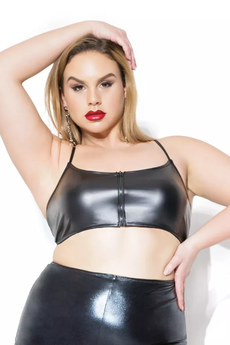 Wet-Look Lightning Bralette