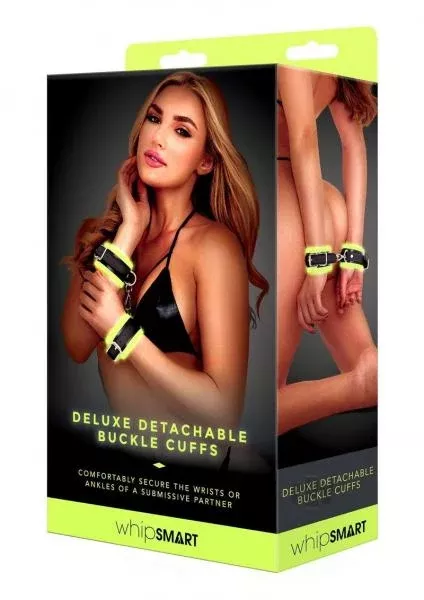 Whipsmart Gitd Deluxe Detach Buckle Cuff Set for Bondage Play - Padded, Adjustable, D-Ring Compatible