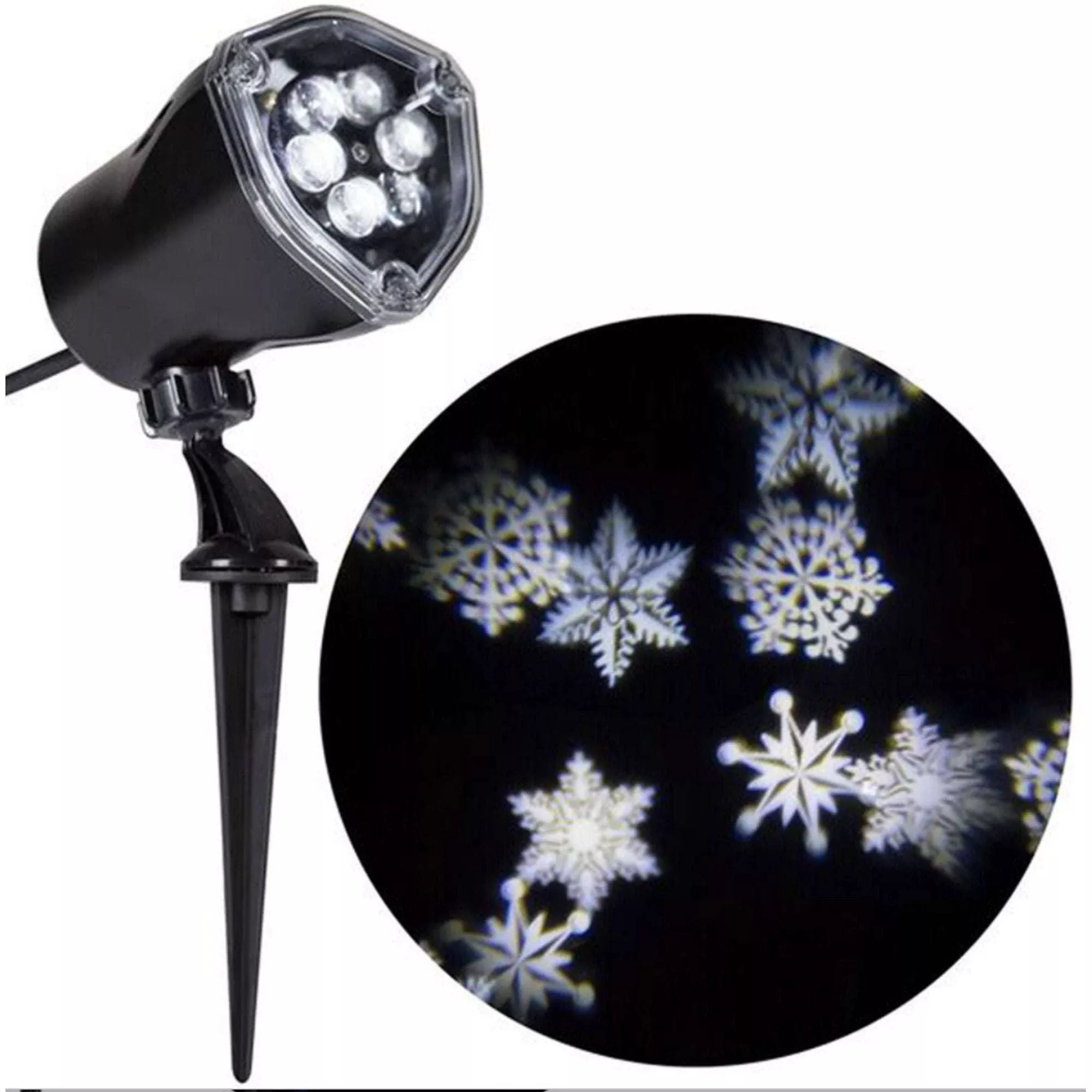 White Snow Flurry Lightshow Projection