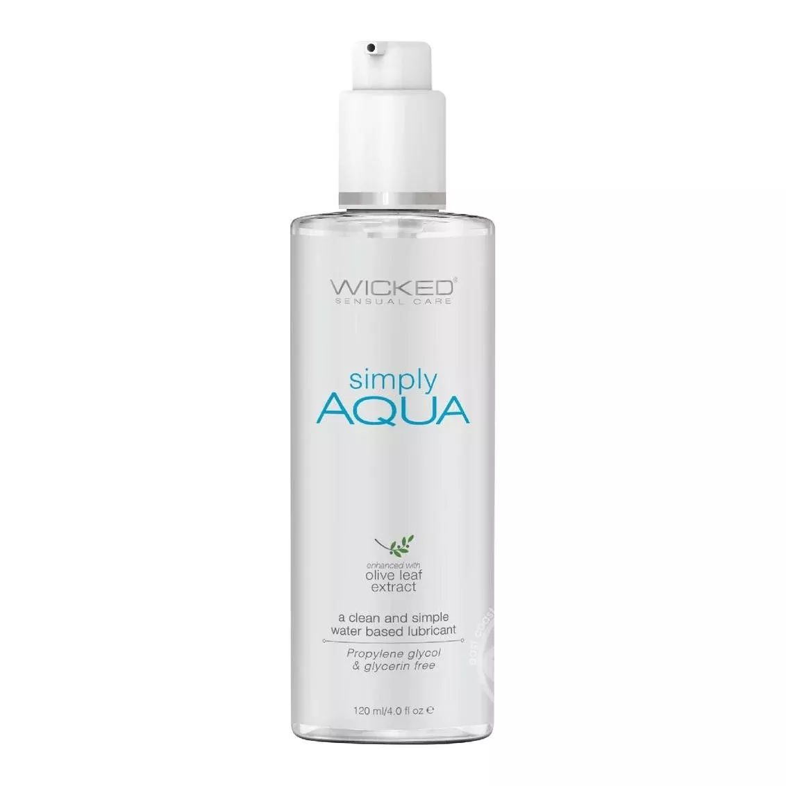 Wicked | Simply Aqua | Water-Based Lubricant with Olive Leaf Extract