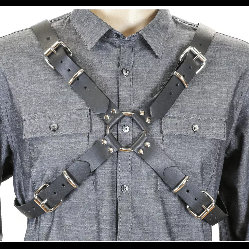 Wide Cross Chest Buckle Harness