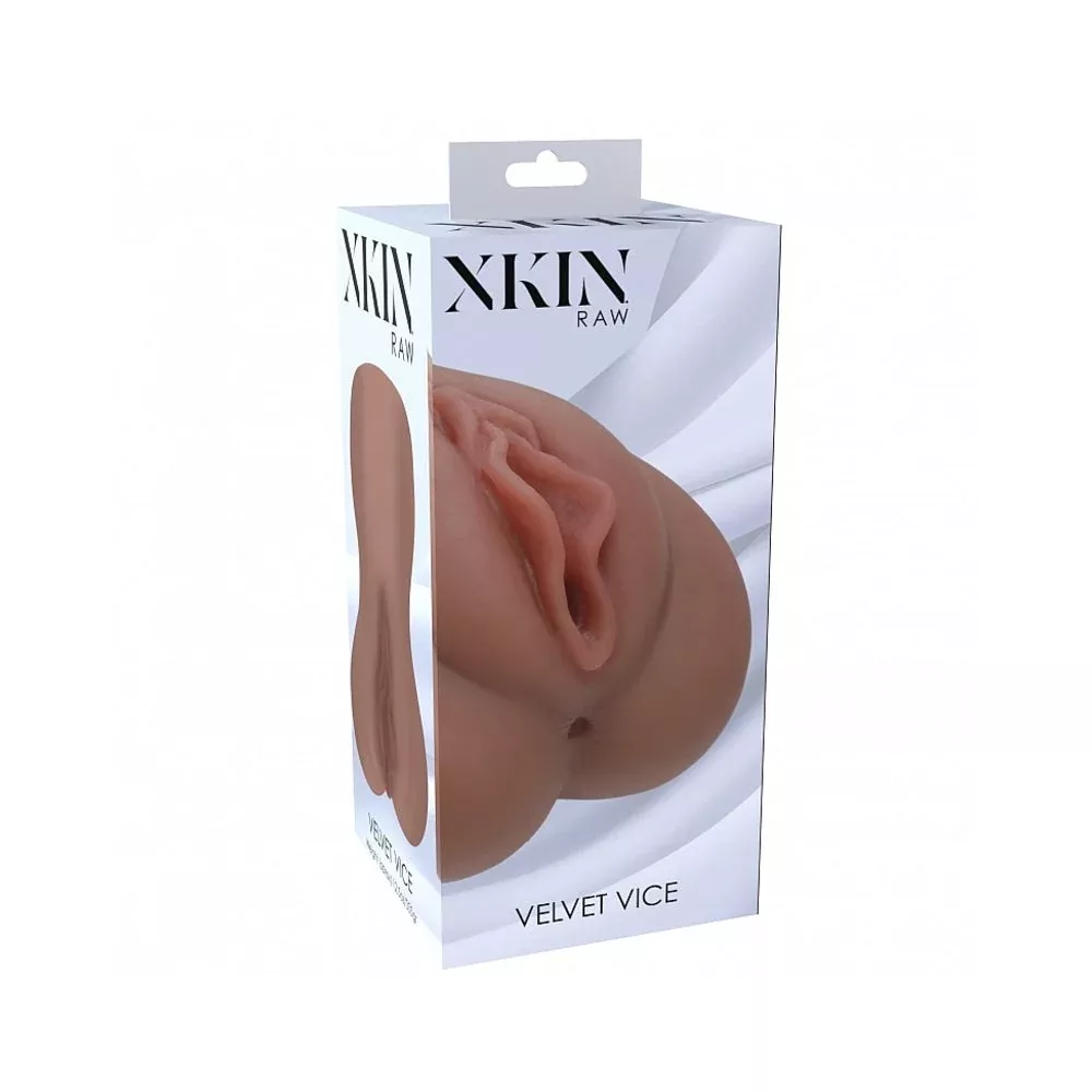 Xkin Raw Velvet Vice Stroker Brown