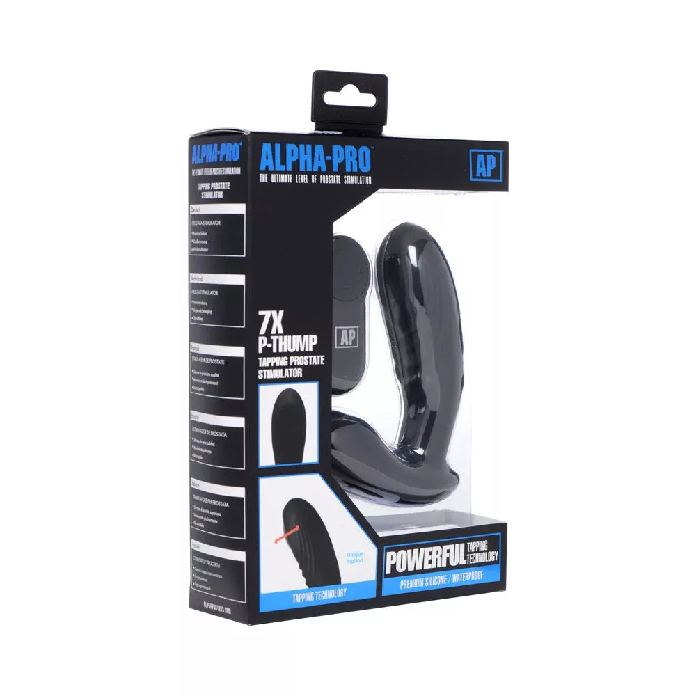 XR Brands Alpha-Pro 7X P-Thump Tapping Prostate Vibe with Remote