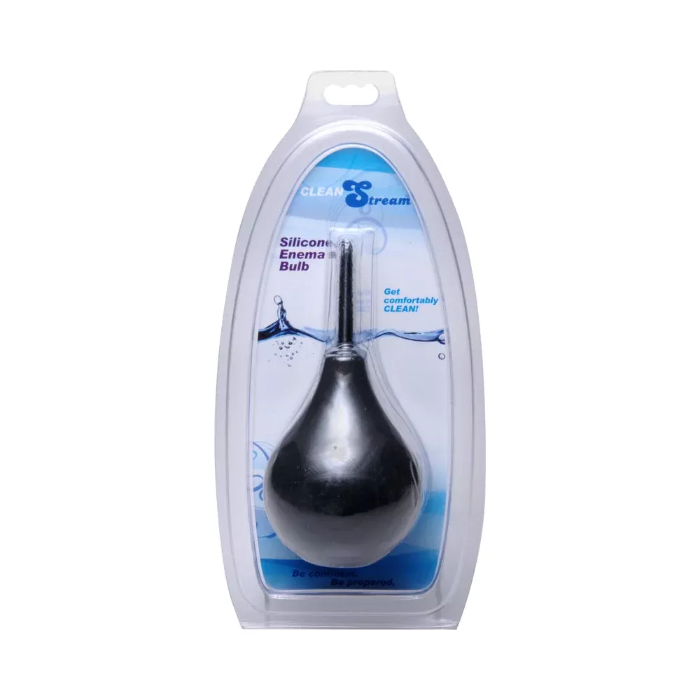 XR Brands CleanStream Thin Tipped Enema Bulb Black