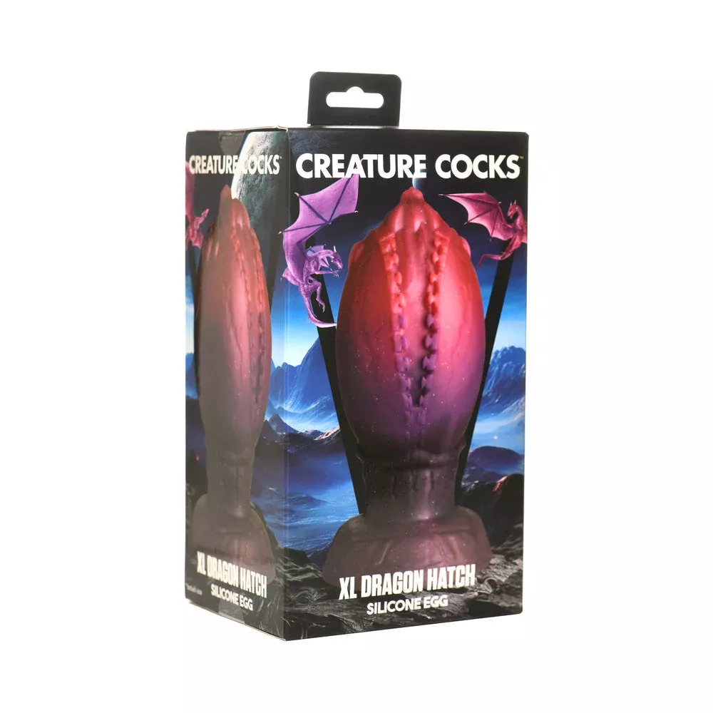 XR Brands Creature Cocks Dragon Hatch Silicone Egg XL