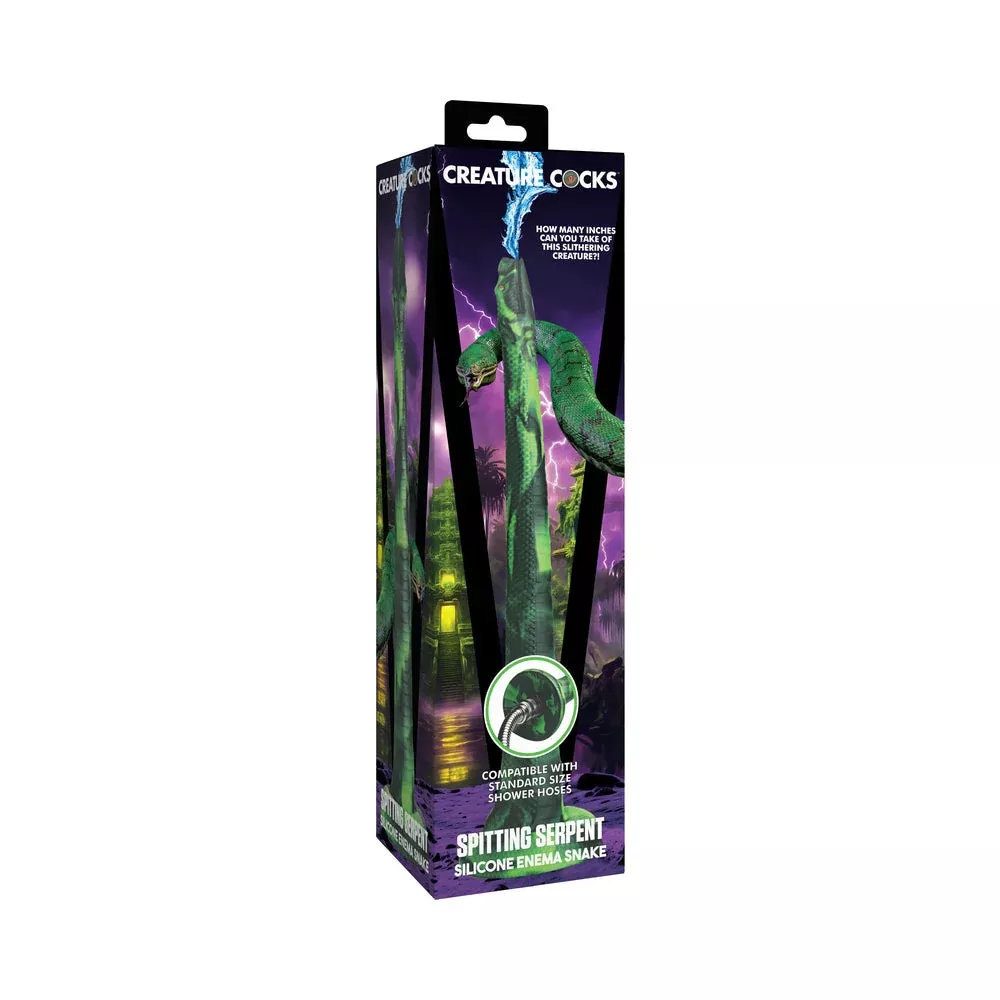 XR Brands Creature Cocks Spitting Serpent Silicone Enema Snake