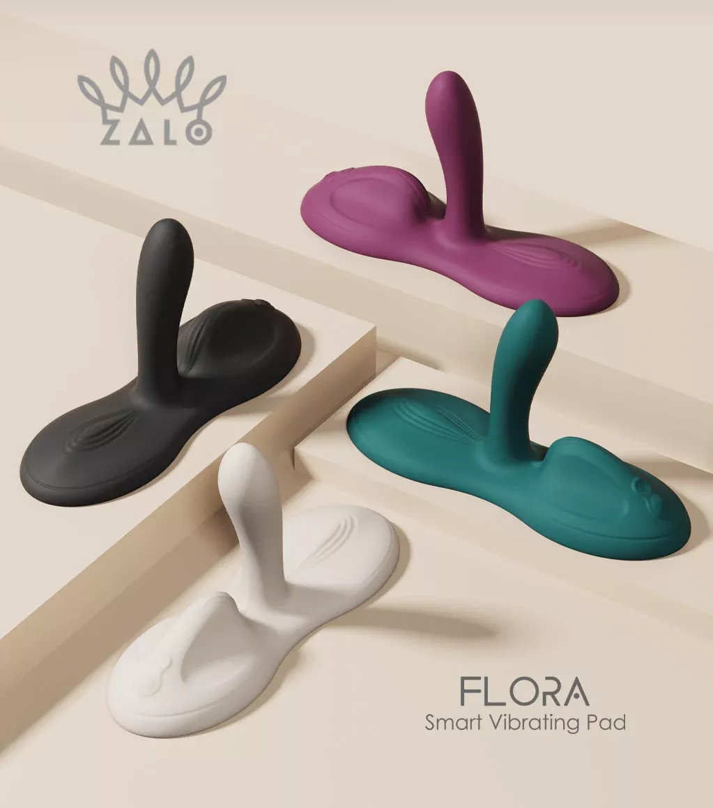 Zalo Flora Smart Vibrating Pad - 8 Vibration Modes, Heating, App Control, Body-Safe Silicone