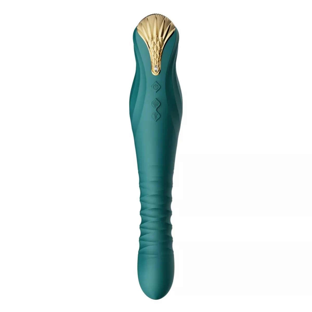 Zalo King PowerThrust Technology Bluetooth Vibrator with Swarovski Crystal 30.2cm