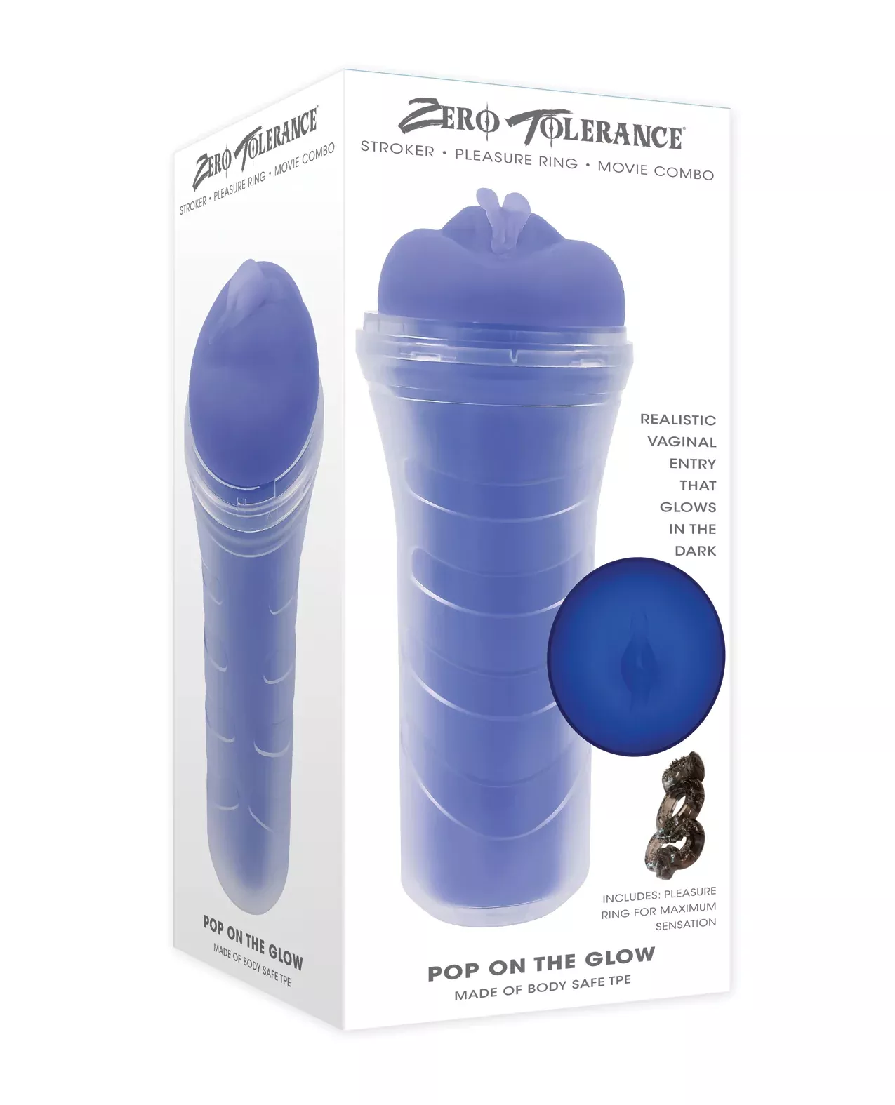 Zero Tolerance Pop On the Glow Realistic Vagina Stroker Glow in the Dark