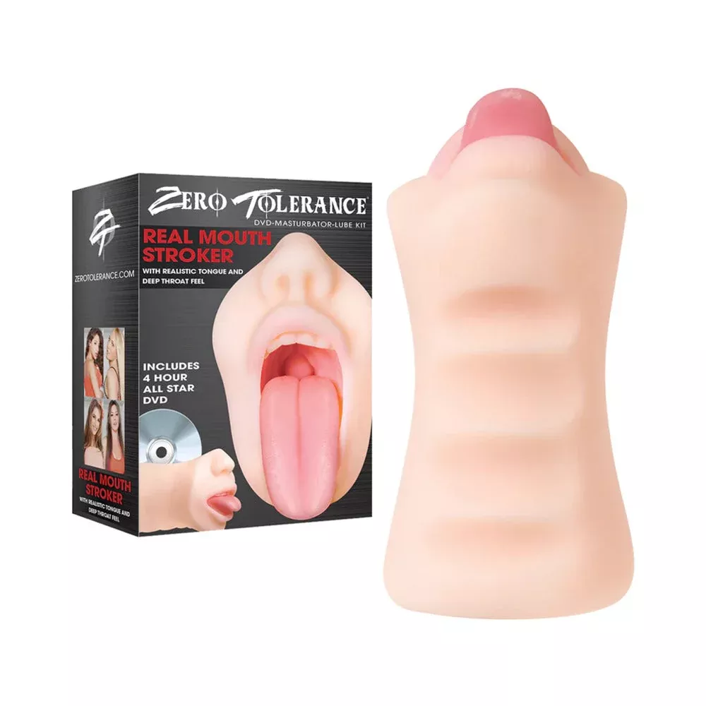 Zero Tolerance Real Mouth Stroker with DVD - 6 in