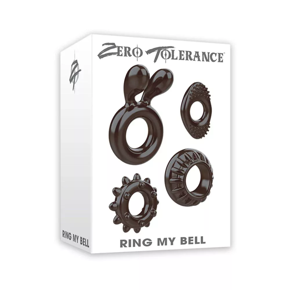 Zero Tolerance Ring My Bell 4-Piece Cock Ring Set - Black