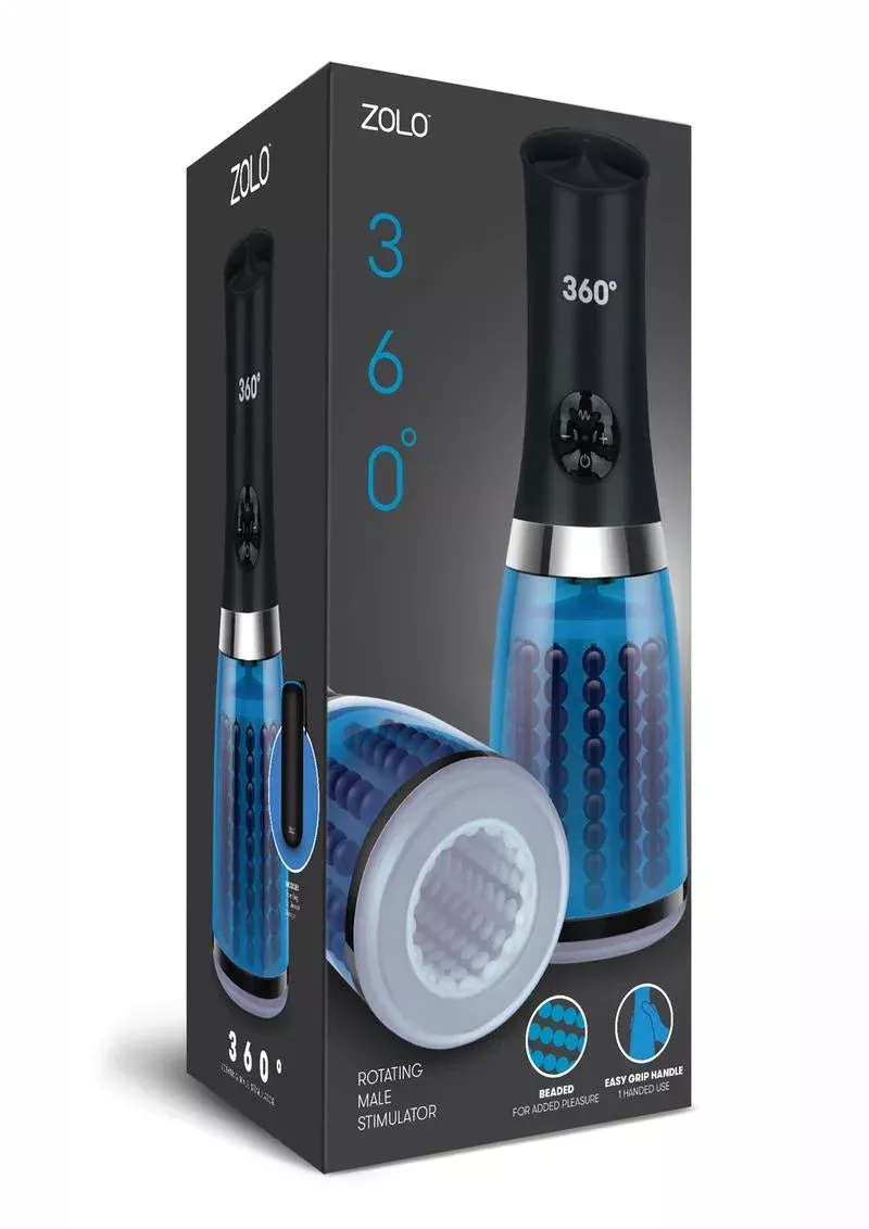 ZOLO 360° Stroker - 7 Vibrant Patterns, 5 Speeds, Easy-Grip Handle & Travel Case