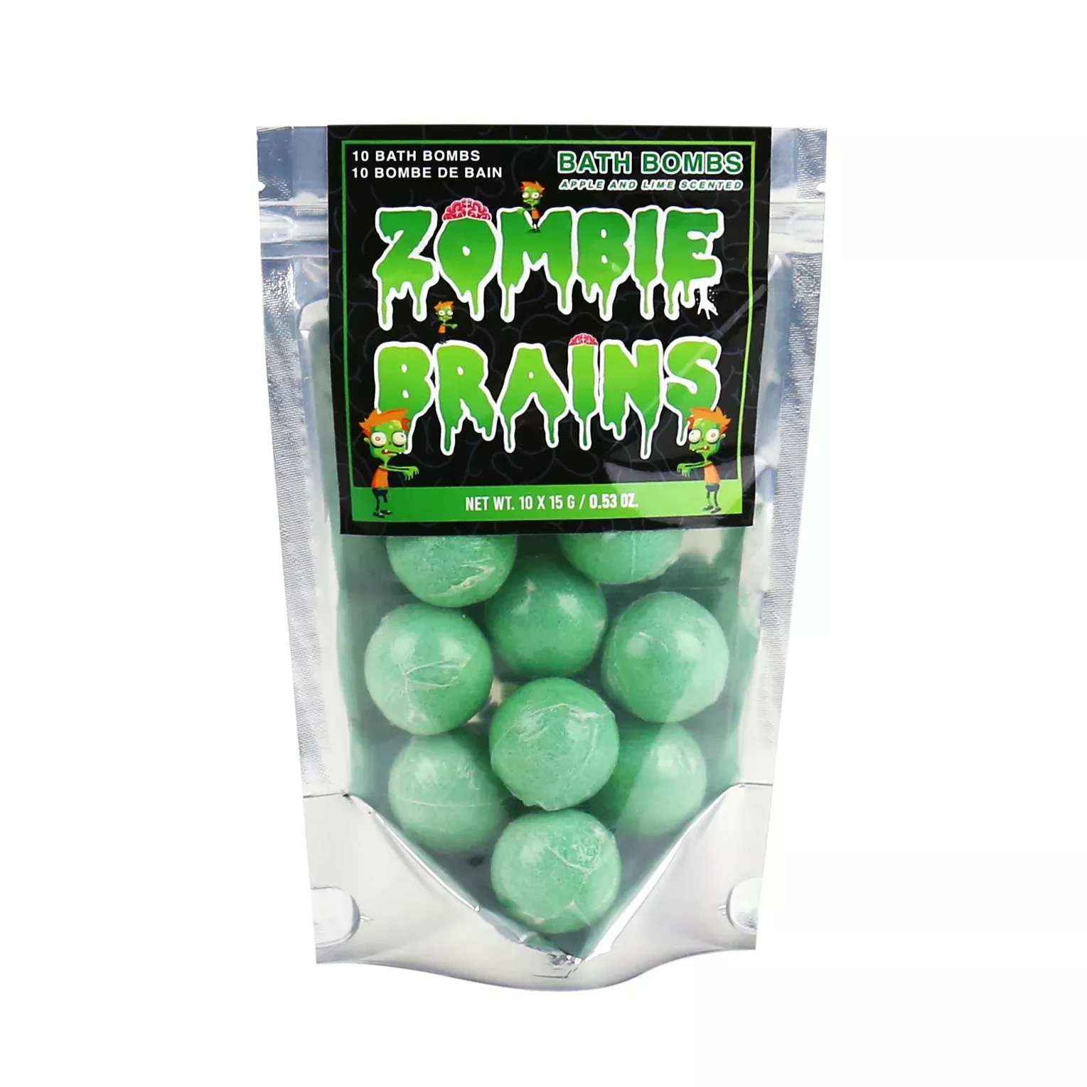 Zombie Brains Green Fizzing Bath Bomb